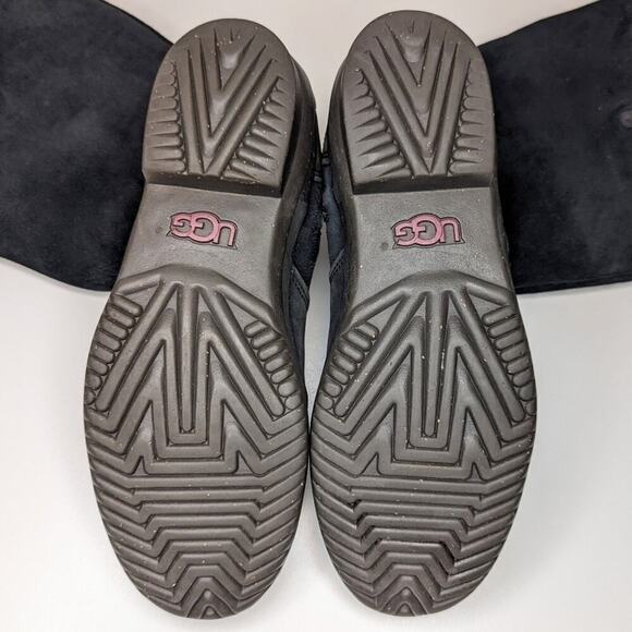 UGG Thomsen black leather and suede boots half side zip size 9 - Picture 7 of 9